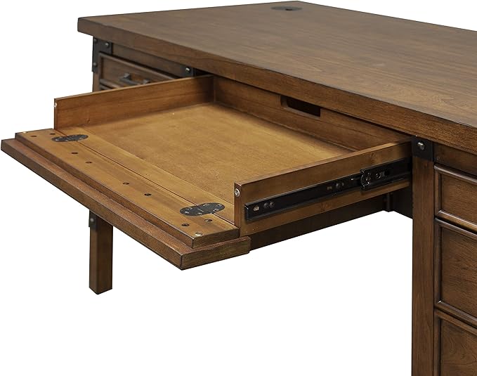 Martin Furniture HALF PEDESTAL DESK, Brown