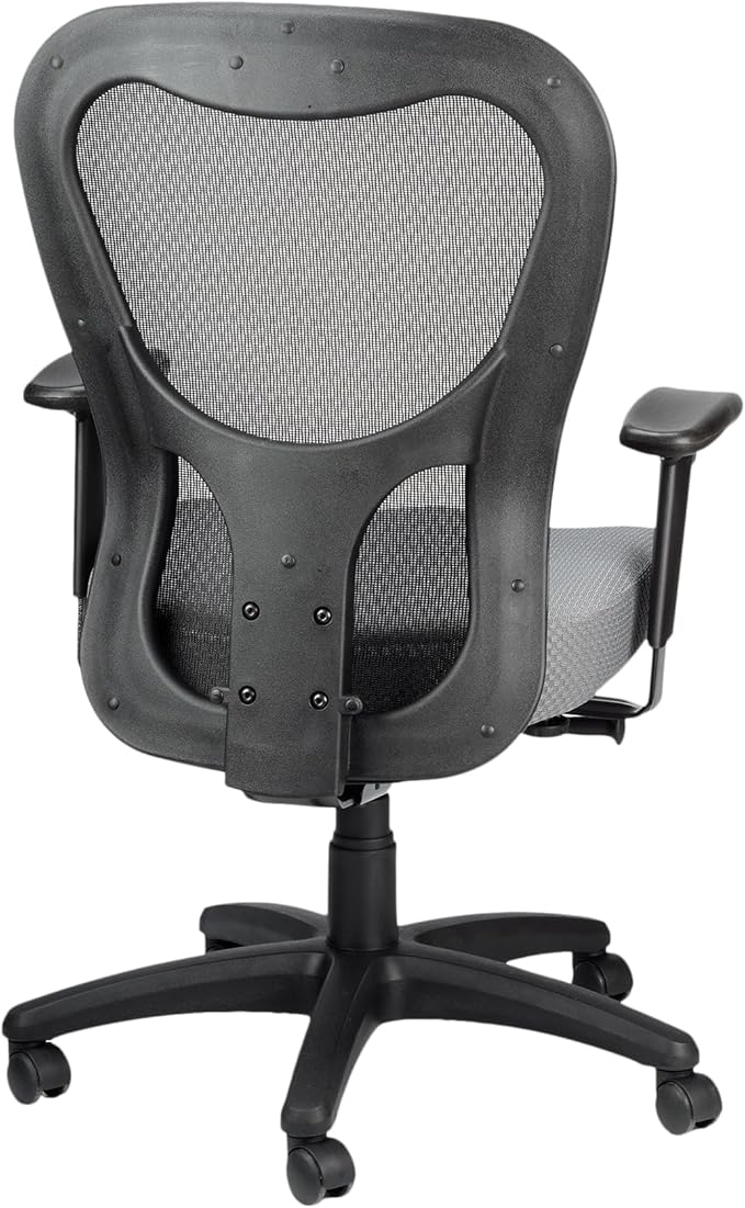 Tempur-Pedic TP9000C Mesh Swivel Task Chair with Tempur Material, Cooling Gel Layer, Adjustable Armrests, and Lumbar Support, Grey