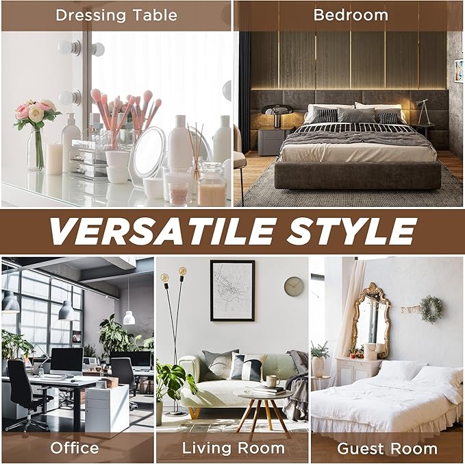 Desk Chair No Wheels, 360° Swivel Mid Century Modern Desk Chairs, Upholstered Faux Leather Swivel Accent Chair with Arms, Criss Cross Office Chair Without Wheels(Brown, x2)