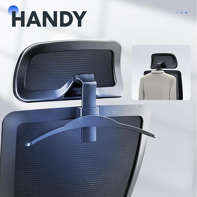 FLEXISPOT OC3 Cloud Ergonomic Office Chair High Back Mesh Swivel Computer Chair Executive Office Desk Chairs with Adjustable Lumbar Support/2D Headrest/Lockable Backrest, Foam Seat Cushion, Black