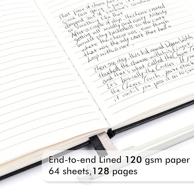 12 Pack Notebooks Journals Bulk with 12 Black Pens, Feela A5 Hardcover Notebook Classic Ruled Journal Set with Pen Holder for School Business Work Travel Writing, 120 GSM, 5.1”x8.3”, Black