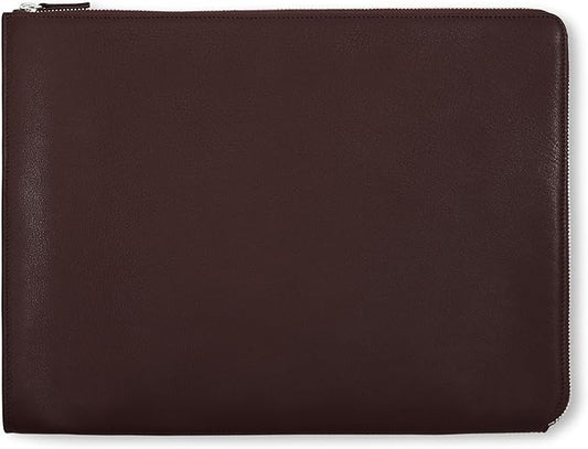 Leatherology Brown Leatherolgy Zippered Document Holder with Interior Pocket for Tablet