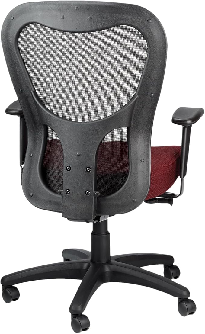 Tempur-Pedic TP9000C Mesh Swivel Task Chair with Tempur Material, Cooling Gel Layer, Adjustable Armrests, and Lumbar Support, Burgundy