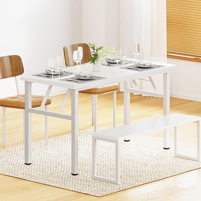 sogesfurniture Computer Desk Office Desk 39.4 inches Folding Table Laptop Desk Computer Table Workstation No Assembly Required,White BHUS-AC5DW-100-N