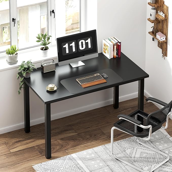 Need Small Computer Desk 39.4 inches Sturdy Writing Desk for Small Spaces, Small Desk Teens Desk Study Table Laptop Desk, Black