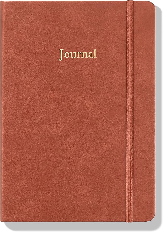 Wykeham's Executive 2026 Undated Daily Journal Planner – US Format – Customization Available (Brown, 8.5"×5.5" - Undated)