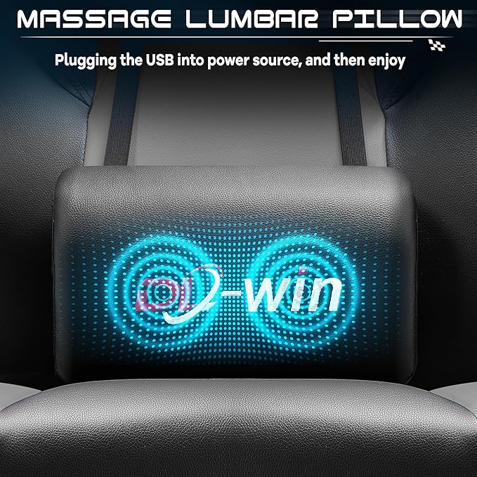 Meilocar Gaming Chair for Adult, Computer Chair with Footrest Video Game Chair Big and Tall Gaming Chair with Massage Lumbar Support, 360° Swivel Seat and Height Adjustable(Grey)